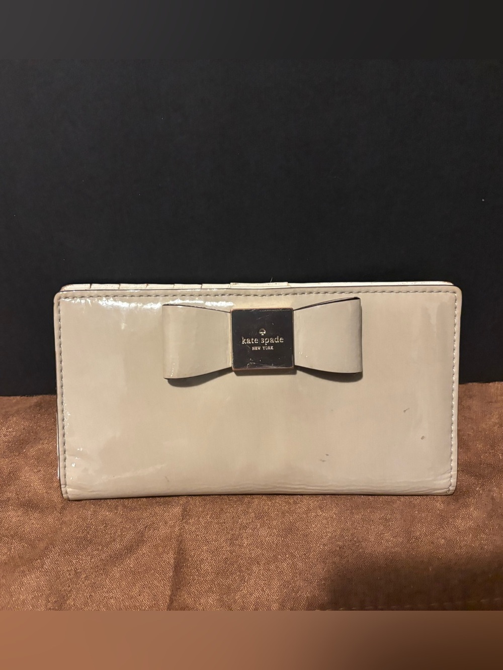 Kate Spade Cream Patent Leather Wallet